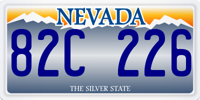 NV license plate 82C226