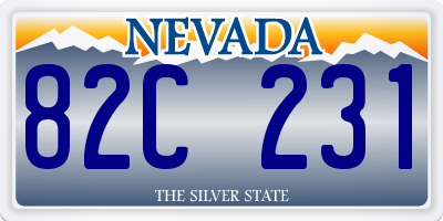 NV license plate 82C231