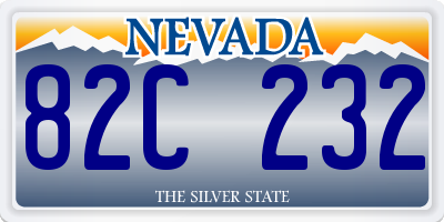 NV license plate 82C232