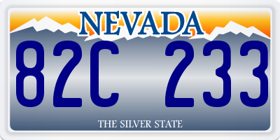 NV license plate 82C233
