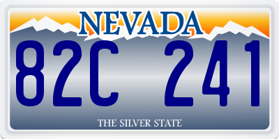 NV license plate 82C241