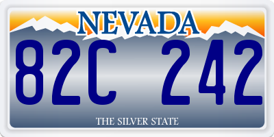 NV license plate 82C242