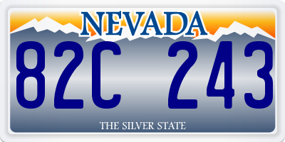 NV license plate 82C243