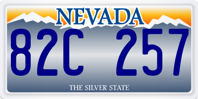 NV license plate 82C257