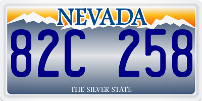 NV license plate 82C258