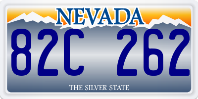 NV license plate 82C262