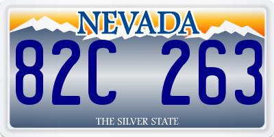 NV license plate 82C263