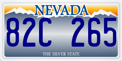 NV license plate 82C265