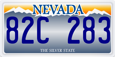 NV license plate 82C283