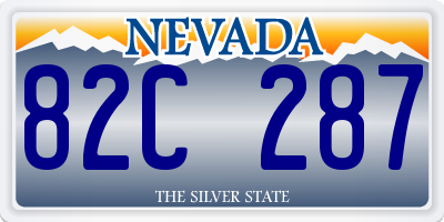 NV license plate 82C287