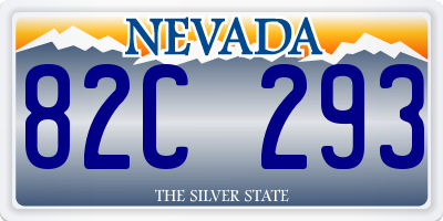 NV license plate 82C293