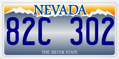 NV license plate 82C302