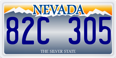 NV license plate 82C305