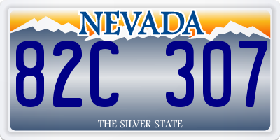 NV license plate 82C307