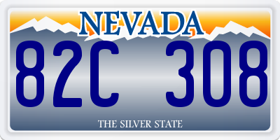 NV license plate 82C308