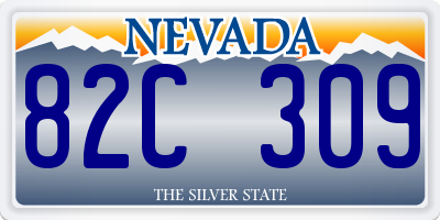 NV license plate 82C309