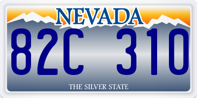 NV license plate 82C310