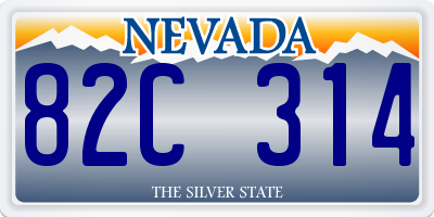 NV license plate 82C314
