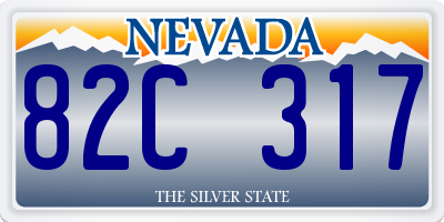 NV license plate 82C317