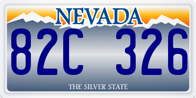 NV license plate 82C326