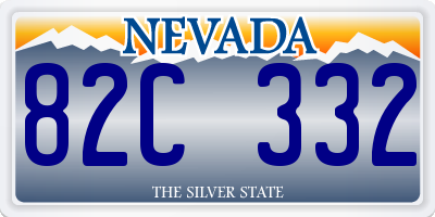 NV license plate 82C332