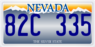 NV license plate 82C335