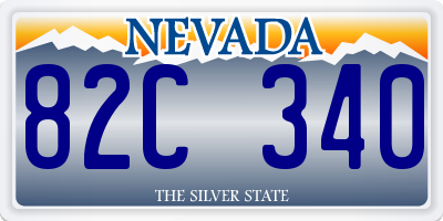 NV license plate 82C340