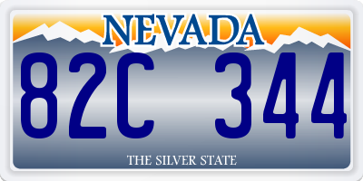 NV license plate 82C344