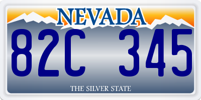NV license plate 82C345