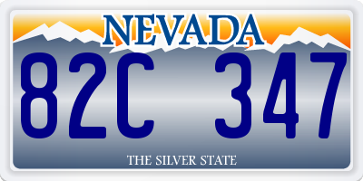 NV license plate 82C347