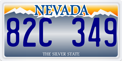 NV license plate 82C349