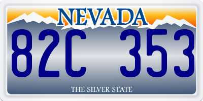 NV license plate 82C353