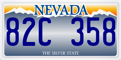 NV license plate 82C358