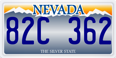 NV license plate 82C362