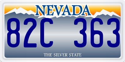 NV license plate 82C363