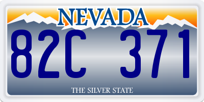 NV license plate 82C371