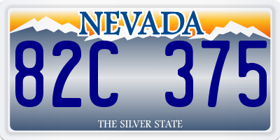 NV license plate 82C375