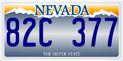 NV license plate 82C377