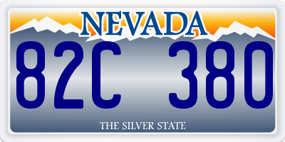 NV license plate 82C380