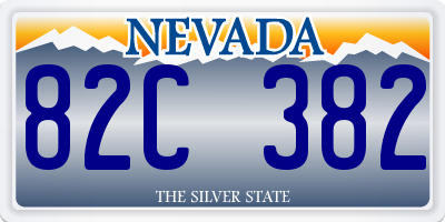 NV license plate 82C382
