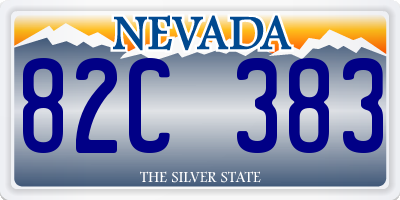 NV license plate 82C383
