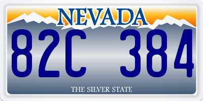 NV license plate 82C384