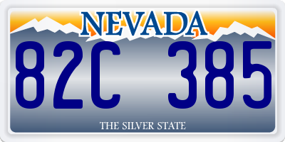 NV license plate 82C385