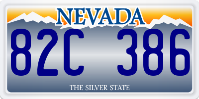 NV license plate 82C386