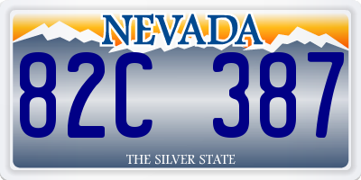 NV license plate 82C387