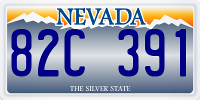 NV license plate 82C391