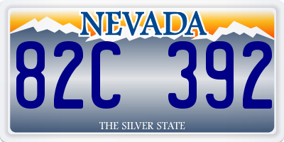 NV license plate 82C392