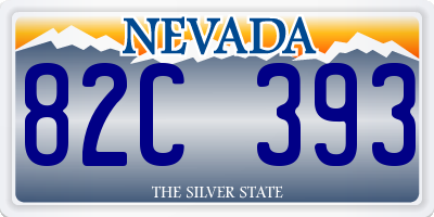 NV license plate 82C393