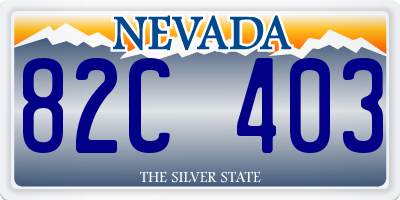 NV license plate 82C403