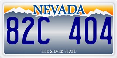 NV license plate 82C404